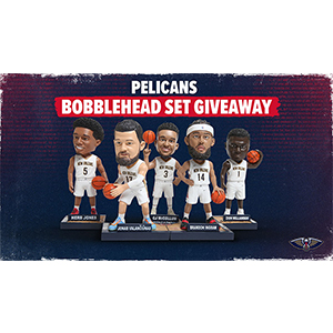 Free Pelicans Bobblehead Set