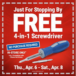 Free Harbor Freight Screwdriver