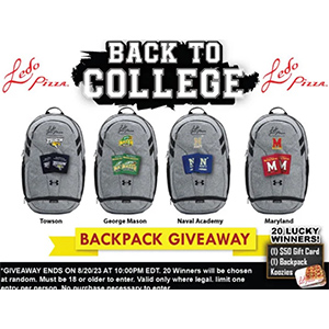 Free LEDO Pizza Backpack