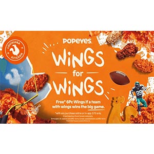 Free 6pc Wings at Popeyes