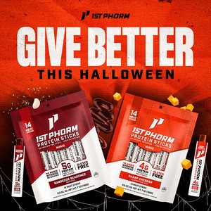 1st Phorm Give Better This Halloween promo with Mini Protein Sticks bags