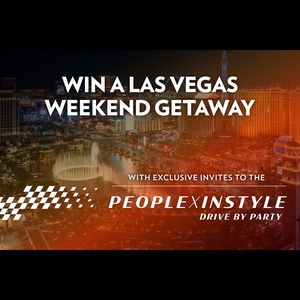 PEOPLE x InStyle Win a Las Vegas Weekend Getaway art over the Las Vegas Strip