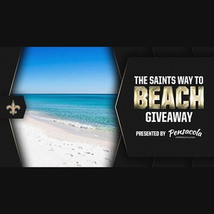 The Saints Way to Beach Giveaway art presented by Visit Pensacola