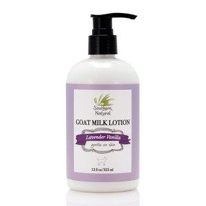 Southern Natural Lavender Vanilla goat milk lotion bottle